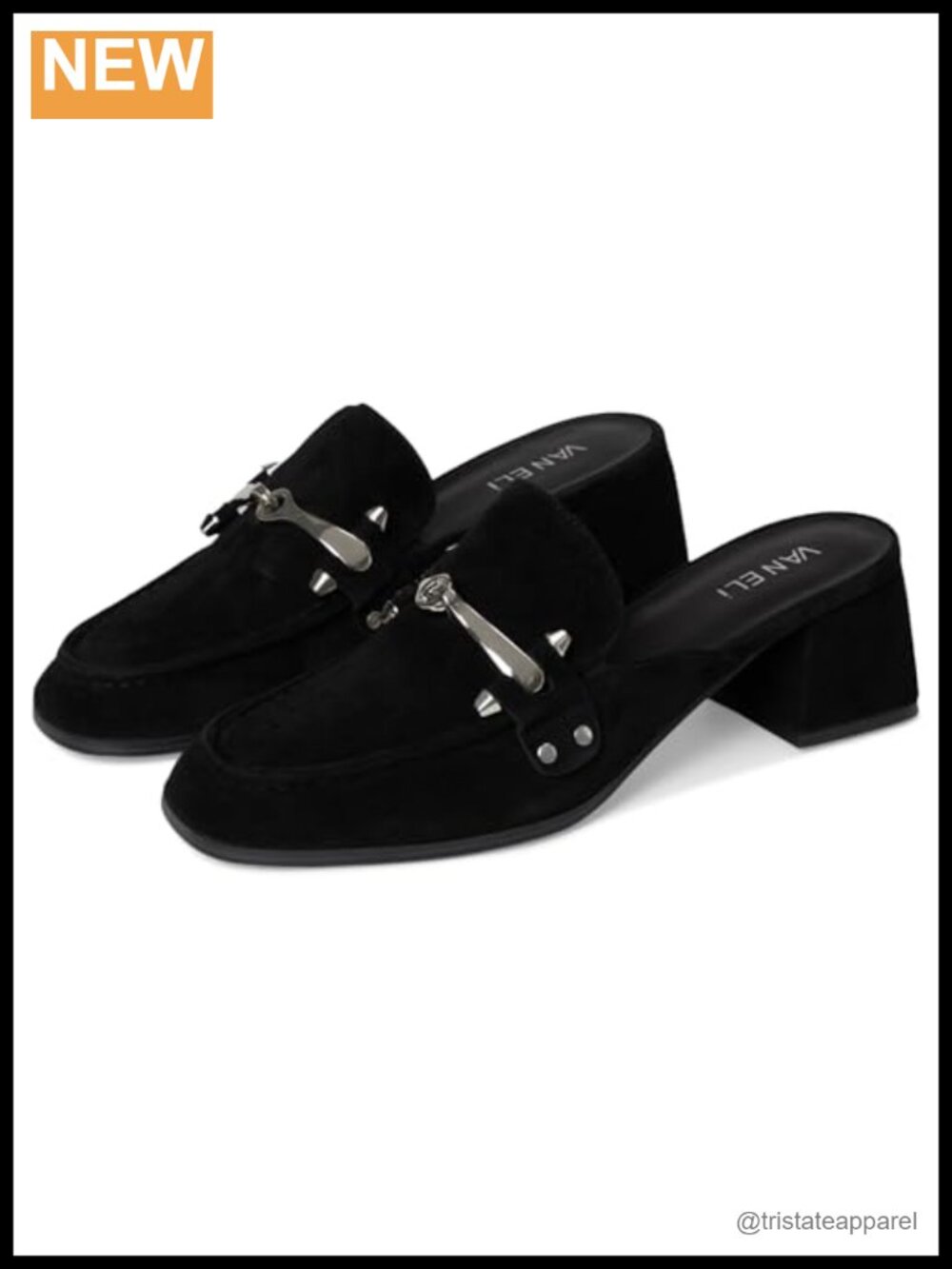 Suede Slip-On Block Heel Pumps
